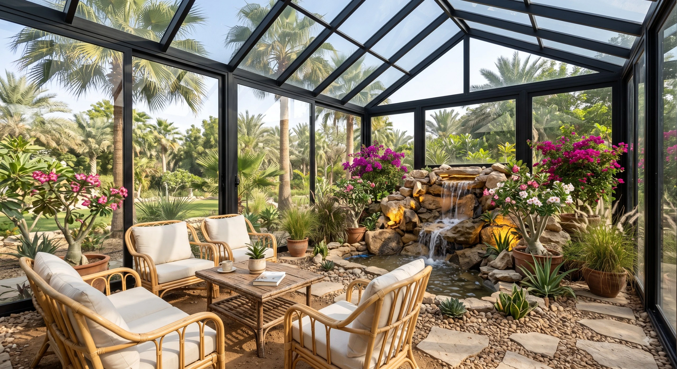 The Oasis of Happiness Room: Thermal Glasshouse and Rockfalls